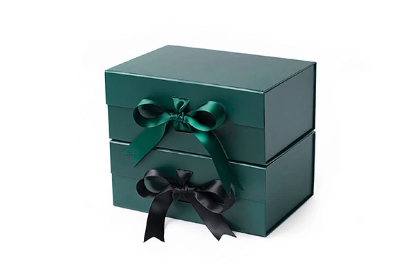 Luxury Rigid Magnetic Closure Gift Box With Dual Ribbons Luxury Rigid Magnetic Closure Gift Box With Dual Ribbons